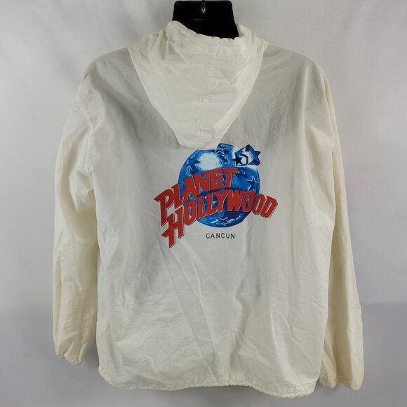 Planet Hollywood Cancun Vintage Scuba Beach Jacket Hooded Full-Zip Men's size 44 - Picture 2 of 3